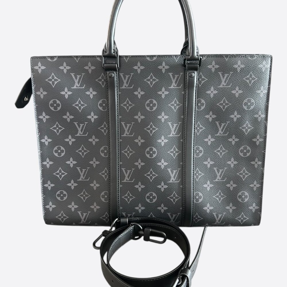 Louis Vuitton Black Monogram Eclipse Sac Plat 24h - image 1